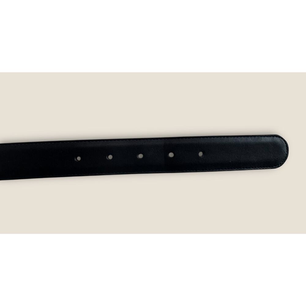 Coach 7600 Men's Size 42 Classic Black Leather Dress Belt Solid Brass Buckle USA - Picture 10 of 11